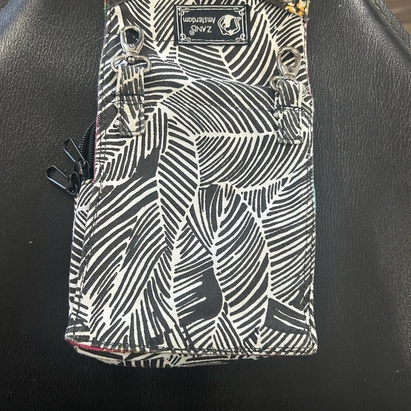 Zebra Stripe Crossbody Bag with Silver Accents - Picture 5 of 5